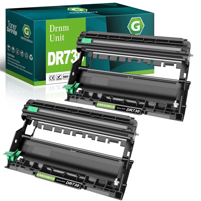 GREENBOX وحدة أسطوانة GREENBOX متوافقة DR730 DR-730 بديل لـ 12,000 صفحة لطابعة Brother MFC-L2710DW MFC-L2750DW HL-L2395DW HL-L2370DW HL-L2350DW HL-L2390DW DCP-L2550DW، 2 أسود - Image 1